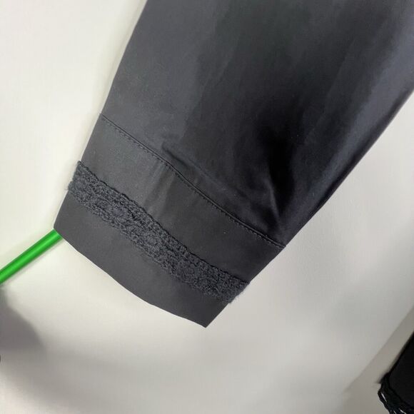 SOFT SURROUNDINGS Black Embroidered Button Up Tunic Lace Sz M Gothcore Witchy - Picture 3 of 12